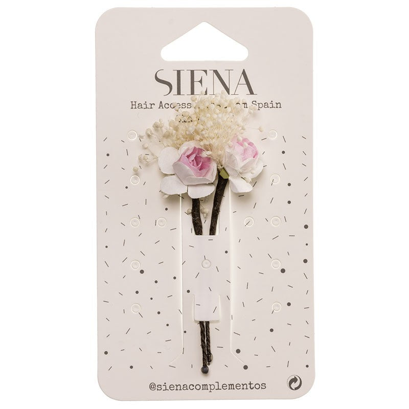 hair clip with small rose