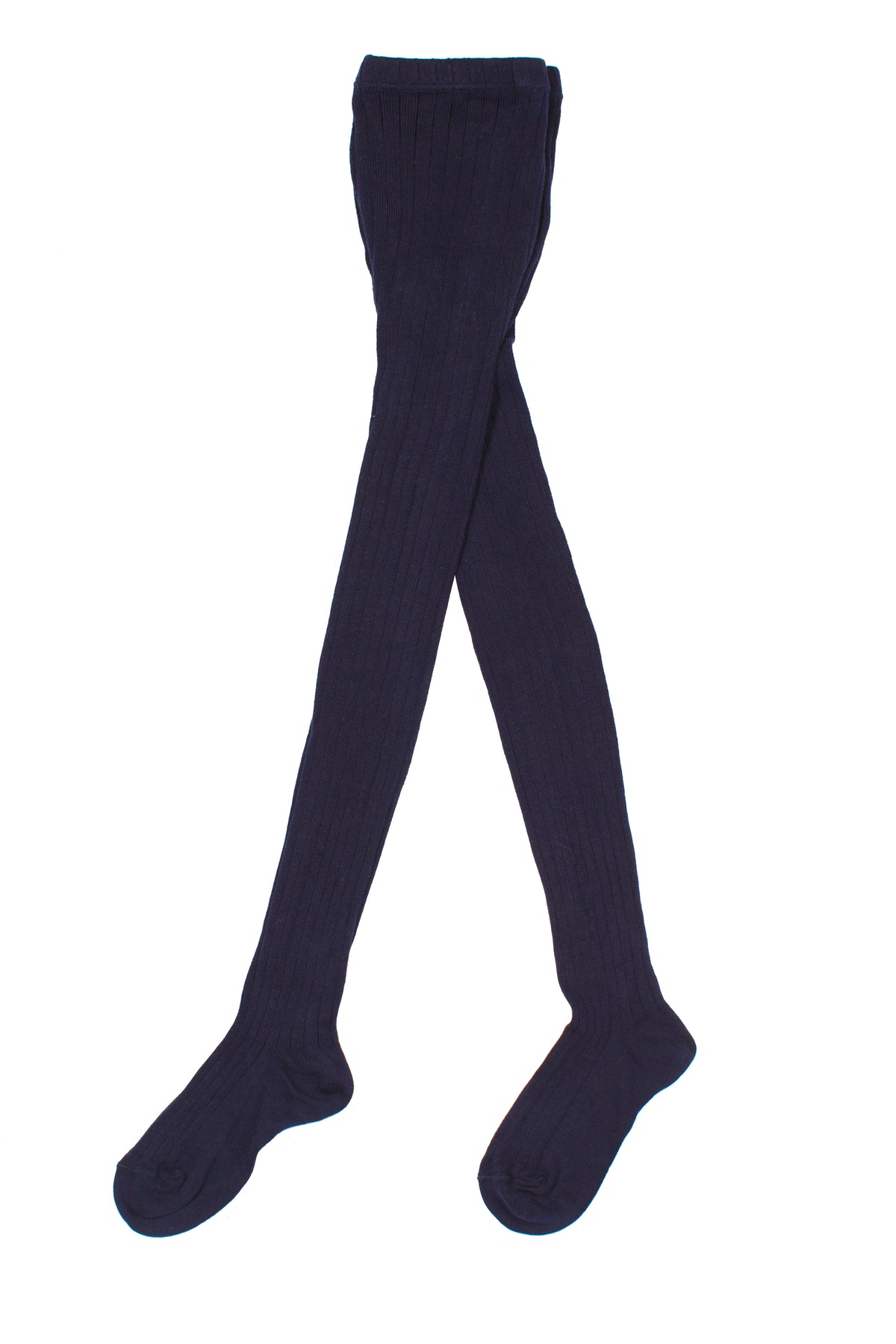 Cotton ribbed tights - French Navy