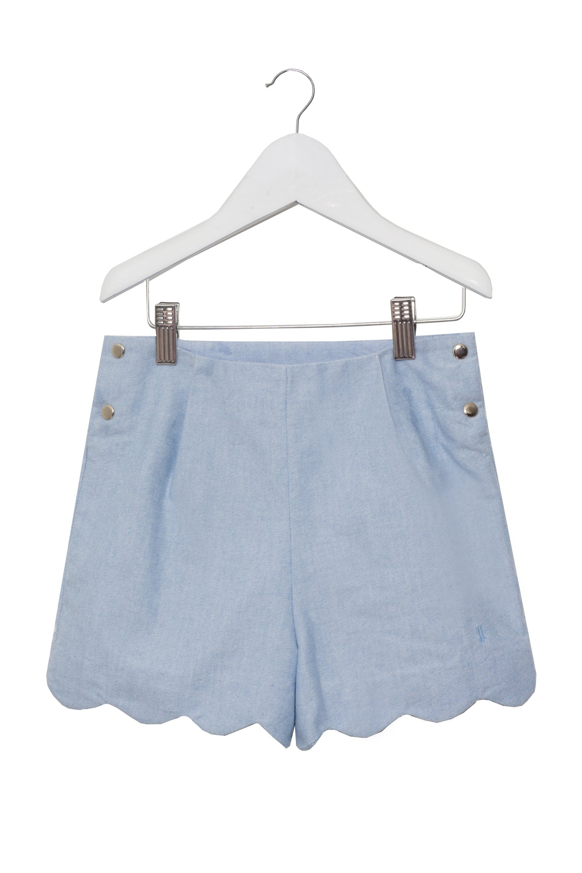 Eliza blue chambray shorts